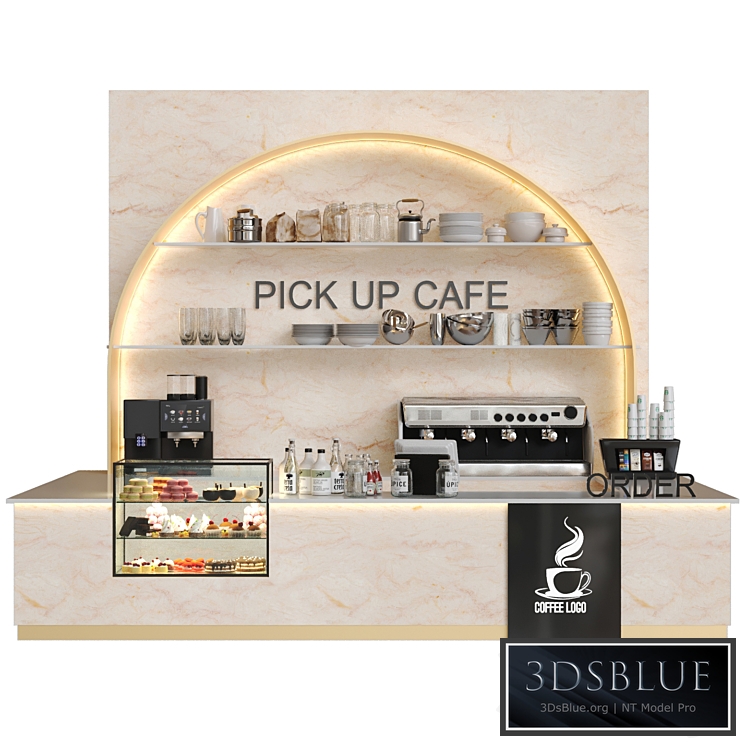 Coffee dot with marble. Cafe