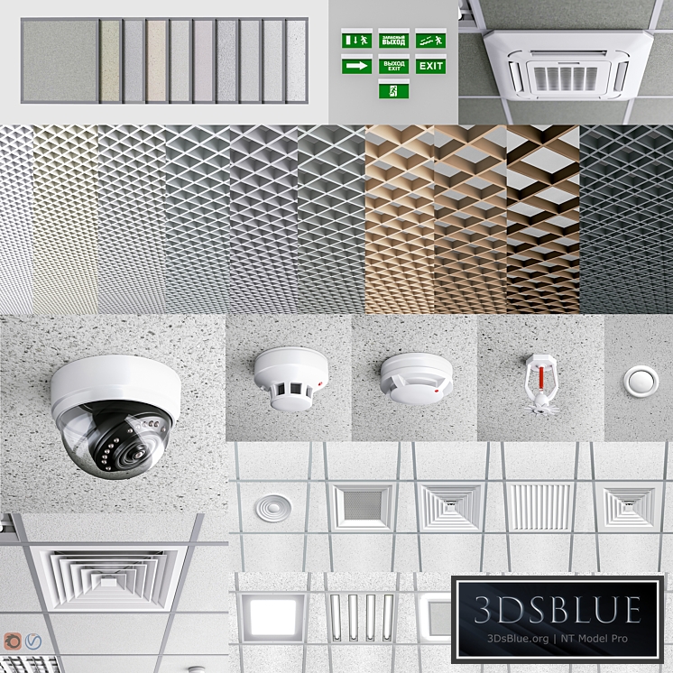 Set of ceilings Armstrong and Grilyato