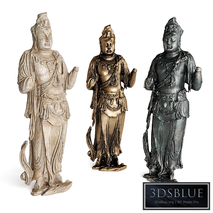 Standing Buddha bodhisattva sculpture