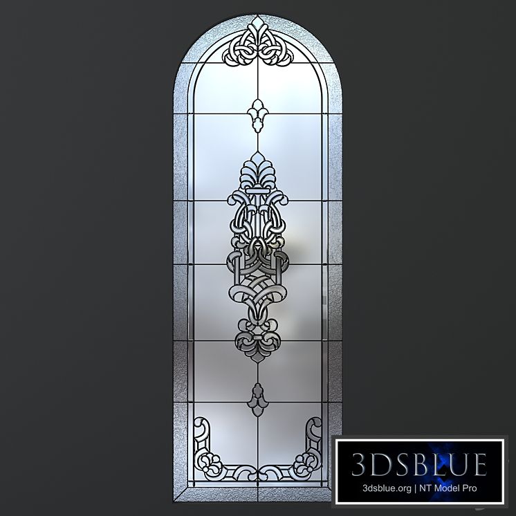 Stained glass with arch