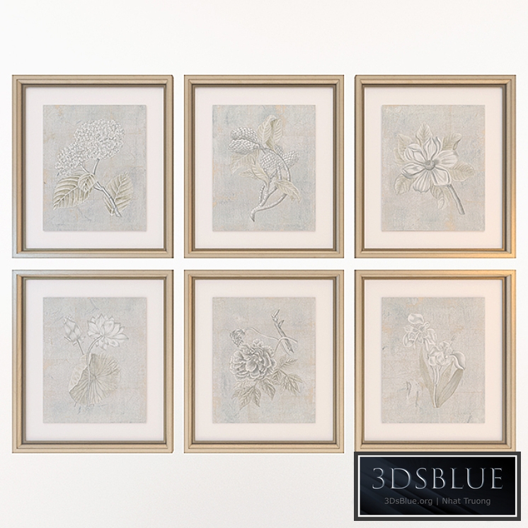 Charlotte Morgan Silver Leaf Fresco Flowers