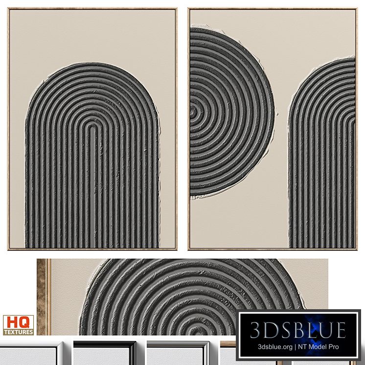 Mid-Century Relief Plaster Wall Art C-595