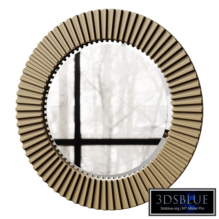 North Beach Antique Brass Wall Mirror