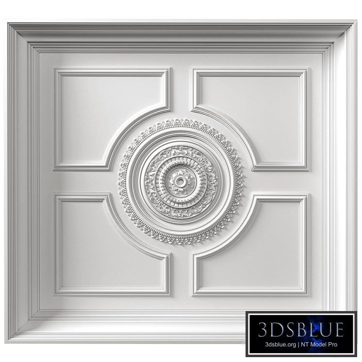 Ceiling set classic style.Classic coffered ceiling