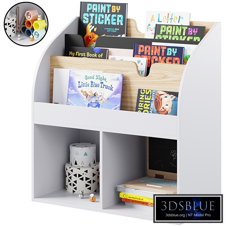 2-Pocket Storage Cabinet + Bookshelf-School Library by Minime
