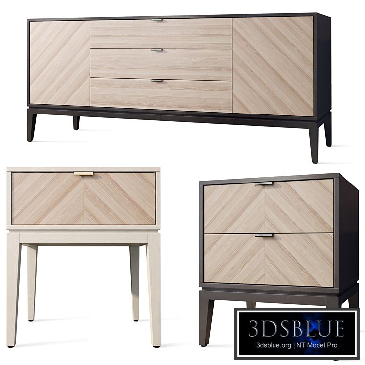Chest of drawers and bedside table Fjord Ellipse Furniture