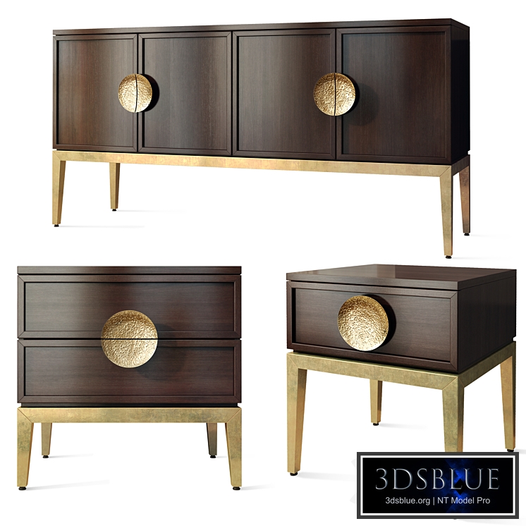 Chest of drawers and bedside table Art Deco Artpunk23