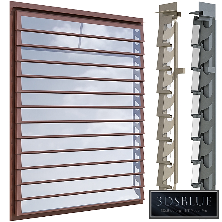 Facade multi louvred ventilator smoke vent ventilation