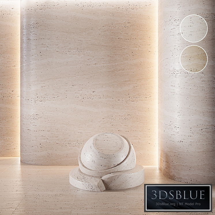 Travertine stone set (seamless)