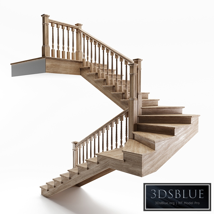 Staircase wooden winder
