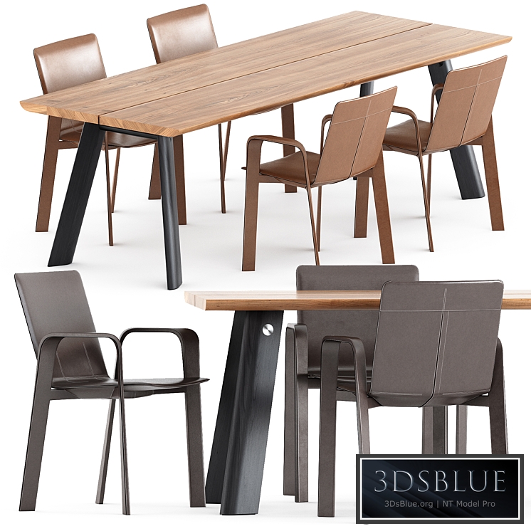 Chaise Sellier chair by hermes and P68 Table by more