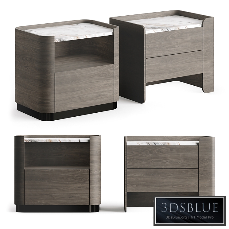 Echo Wood Bedside Table Lux Lucia Casa