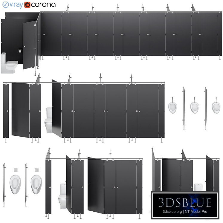 Sanitary partitions for public toilets FunderMax 3