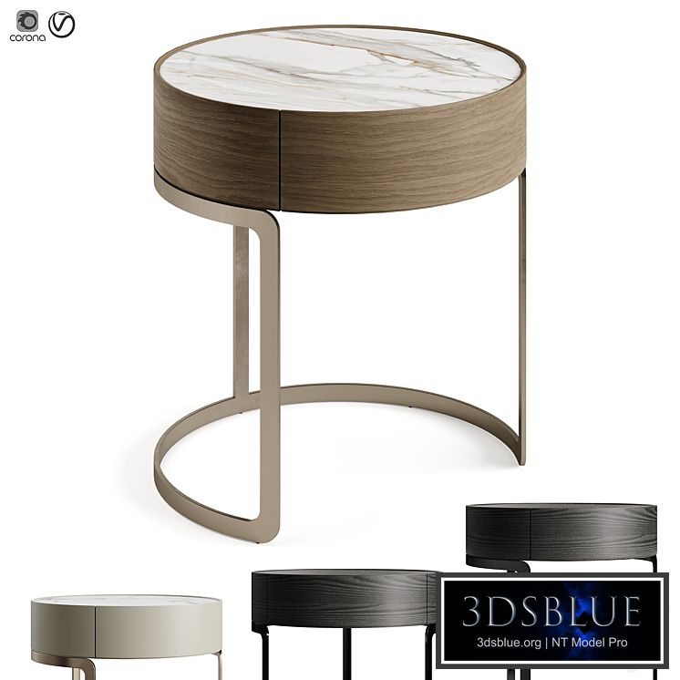 Light Luxury Circle Marble Bedside GG42