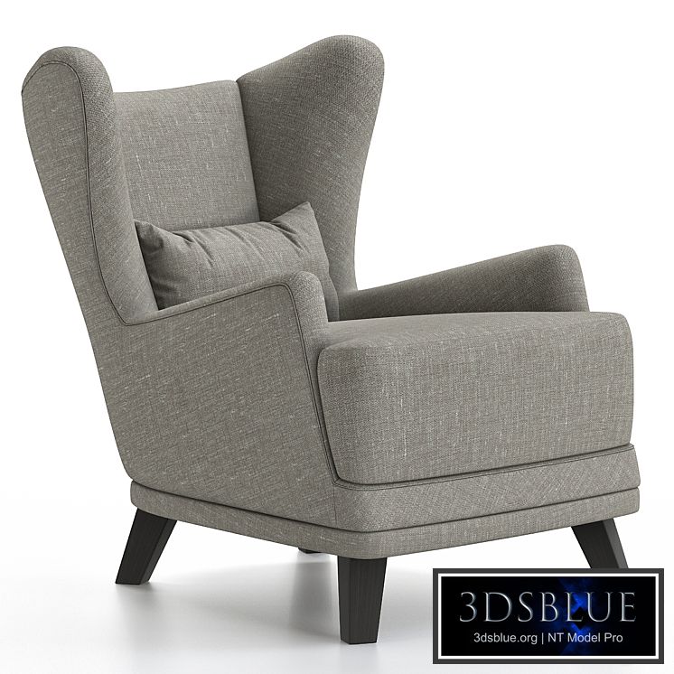 Armchair Oxford Velvet Navy Blue