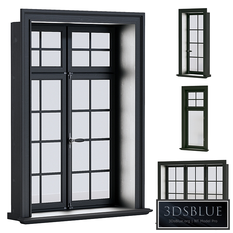 Set of scandinavian windows