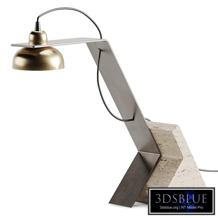 Pulse Table Lamp Travertine