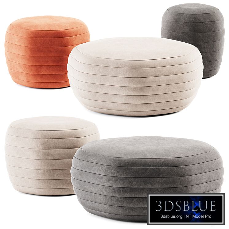 GALEATA Round Pouf by Paola Zani / Pouf