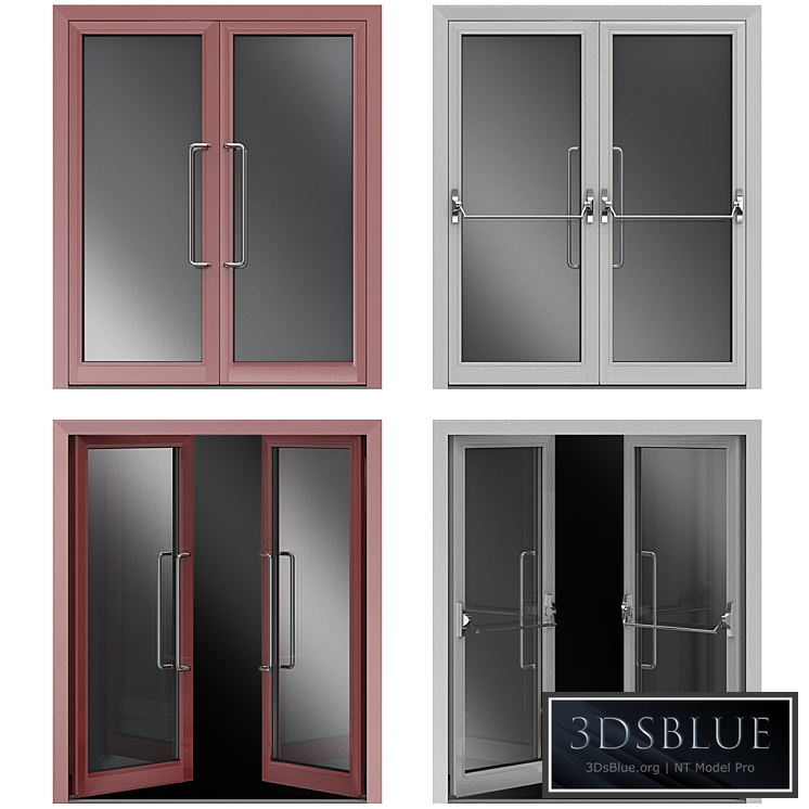 Metal swinging fire doors