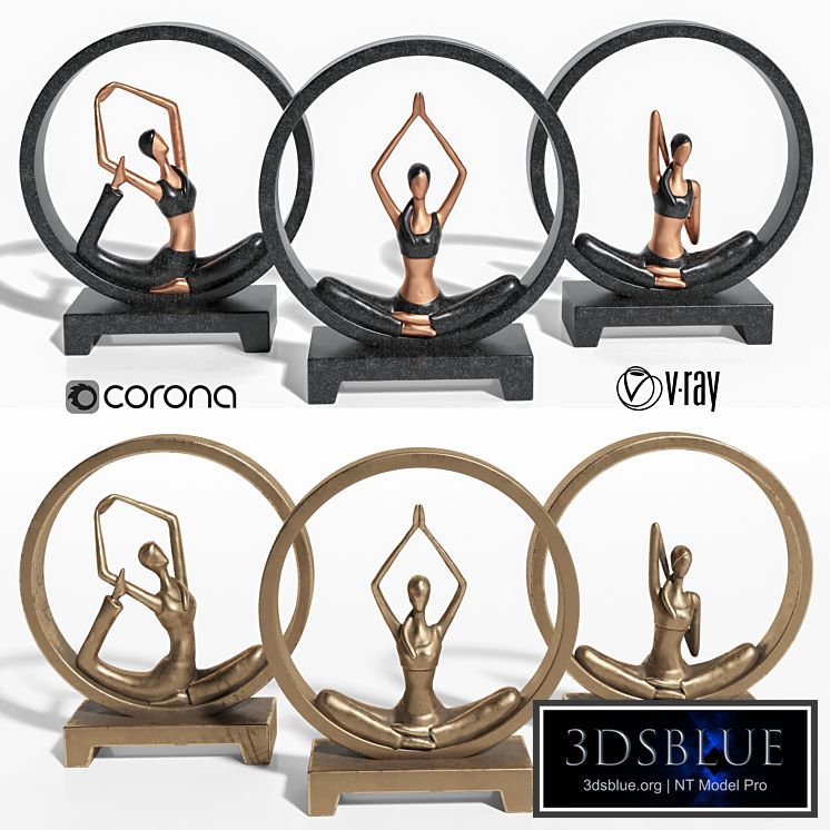 yoga woman statue 02