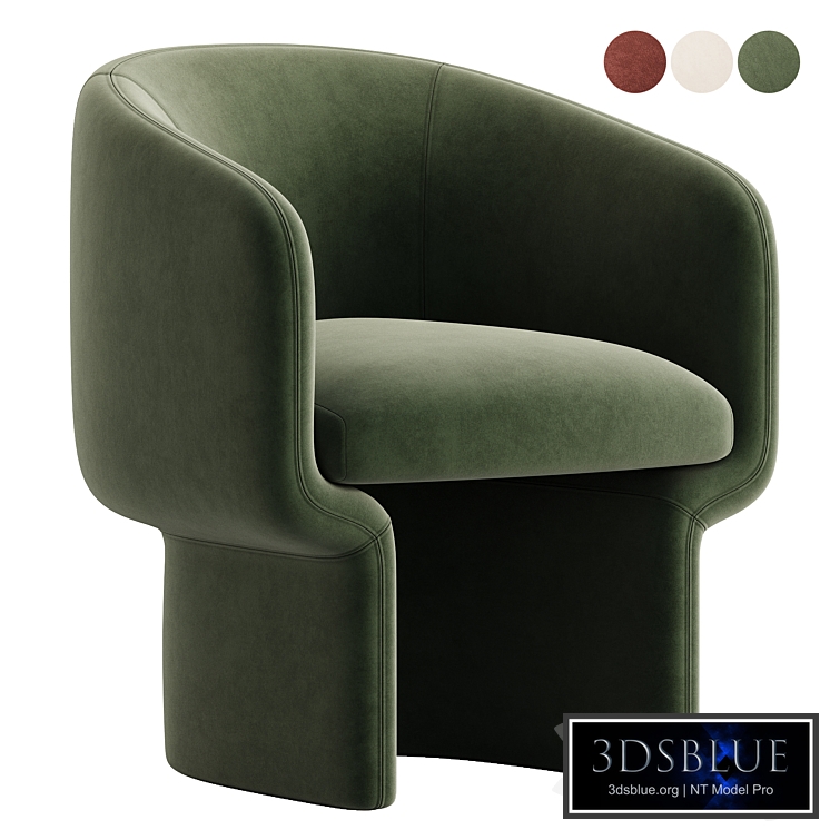 Lowrance Wide Velvet Barrel armchair