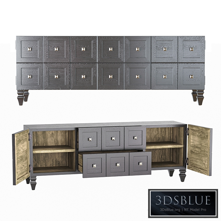 TV stand Full House 1DRBG078 Black