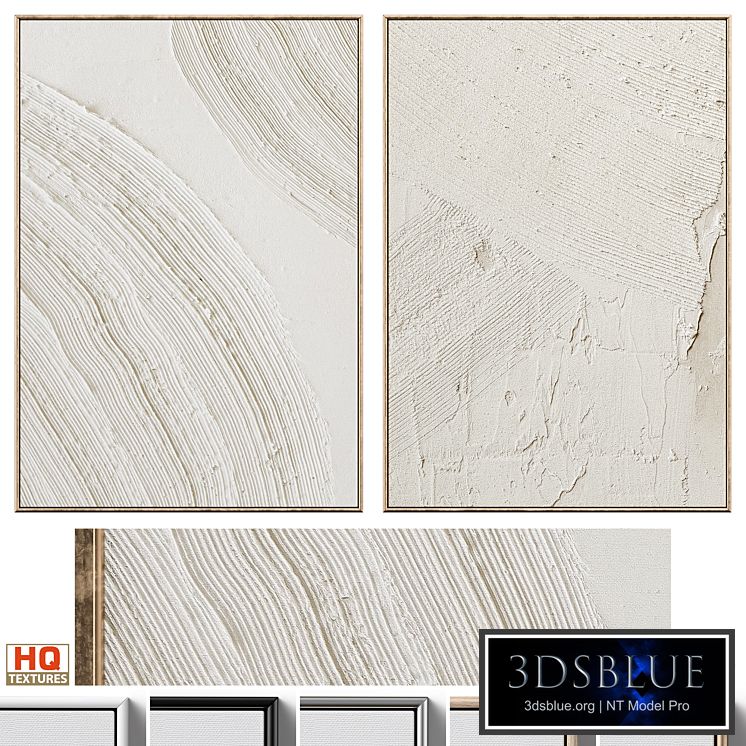 Boho Beige Relief Plaster Wall Art C-625