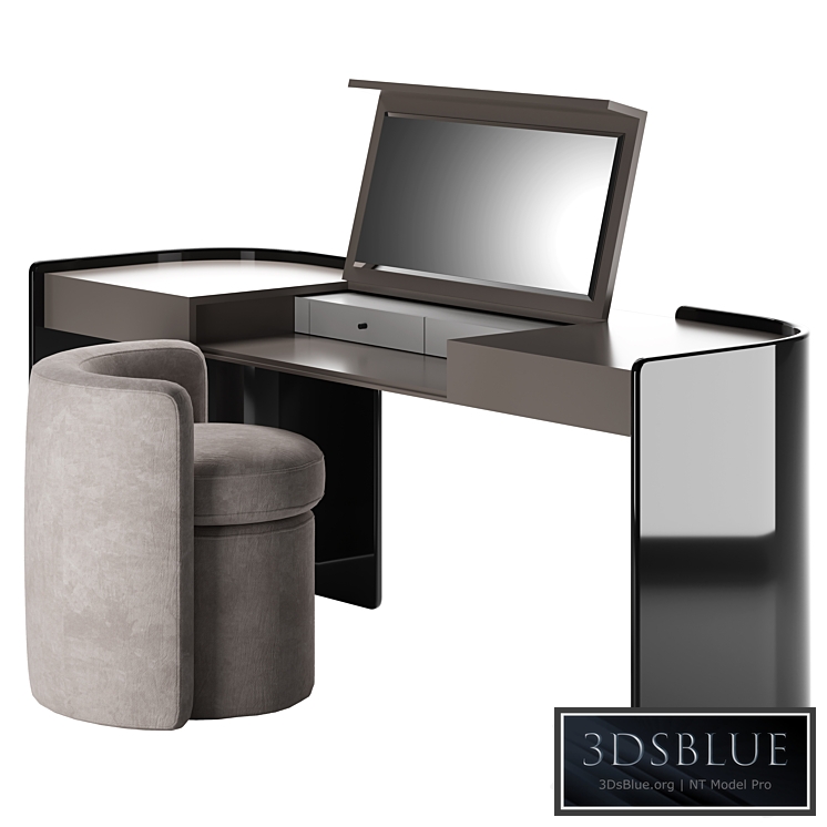 Modern Make Up Table with Pouf