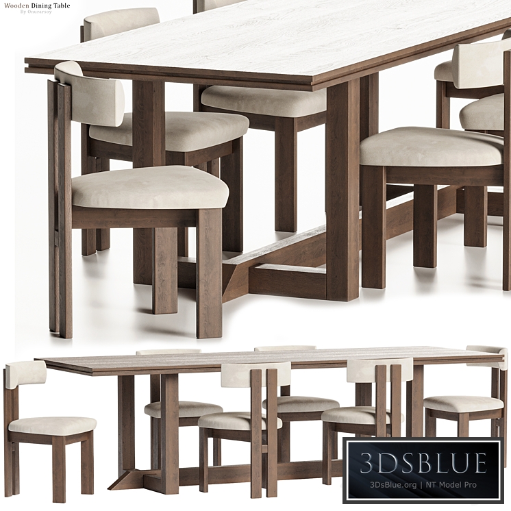 Es Taller Wooden Dining Table with Chairs