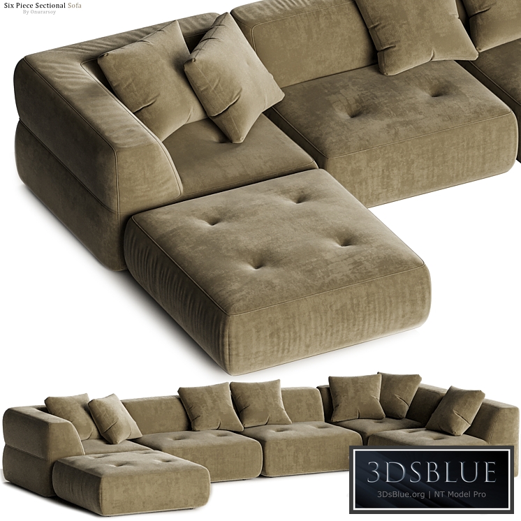 Crate & barrel - Angolare Six Piece Sectional Sofa