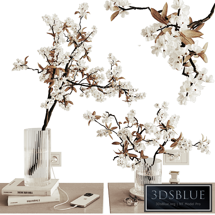 Decorative set on bedside table 1