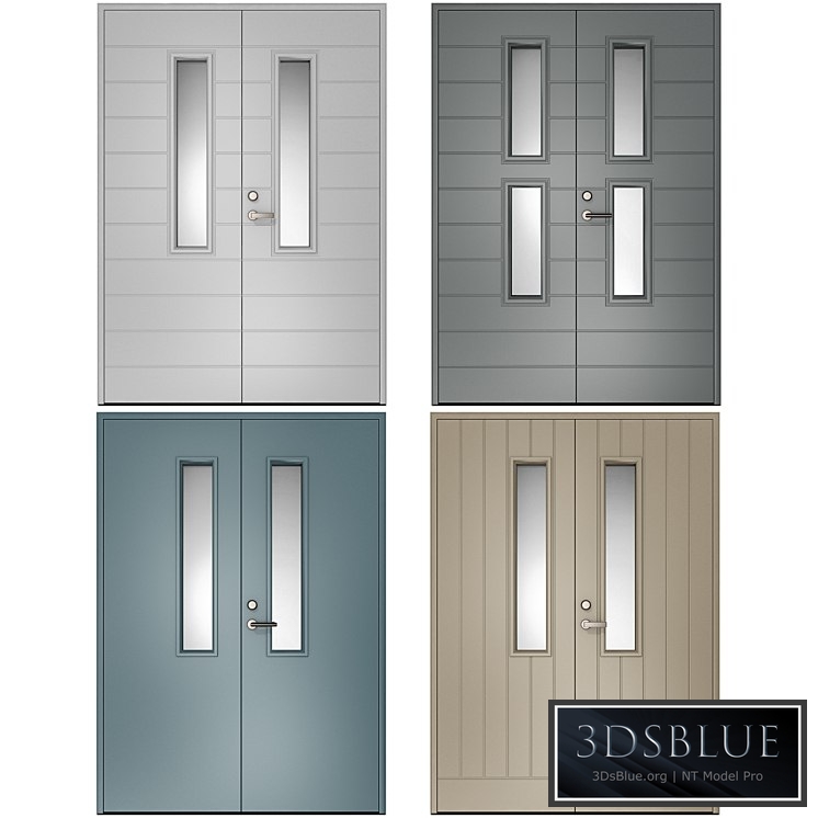 Metal swinging fire doors