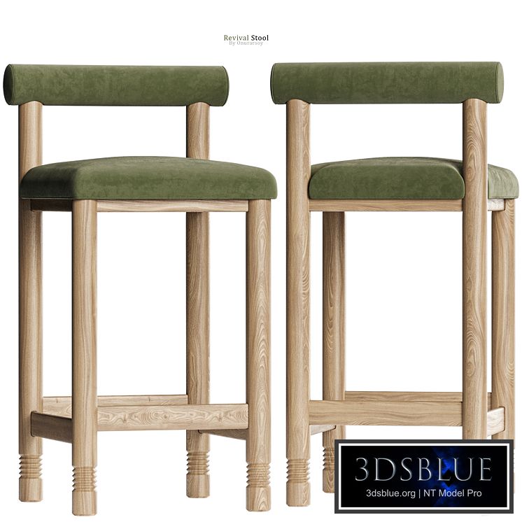 Crate & barrel - Revival Counter Stool in Green