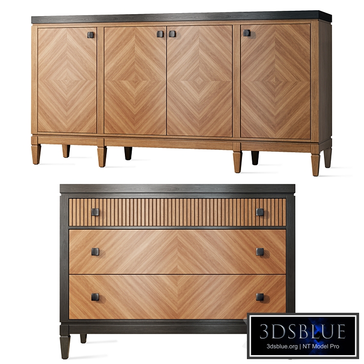 Chest of drawers buffet Foxtrot Siver Dresser sideboard