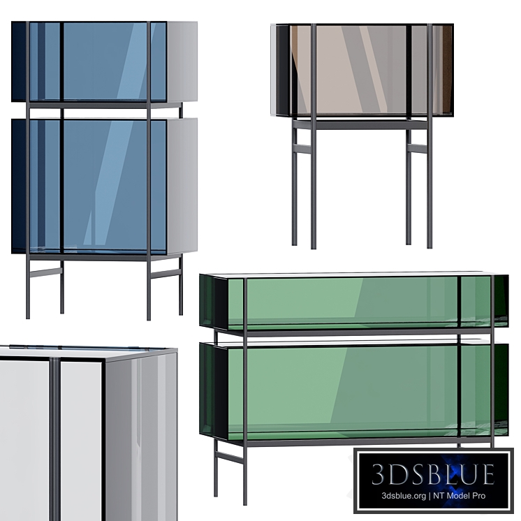 Archiproducts LYN Glass and steel display cabinet