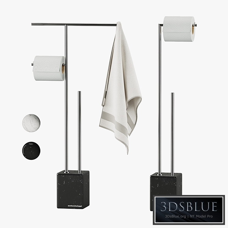 Antonio Lupi BIVIOCOMBI holder for brush, towels, paper roll