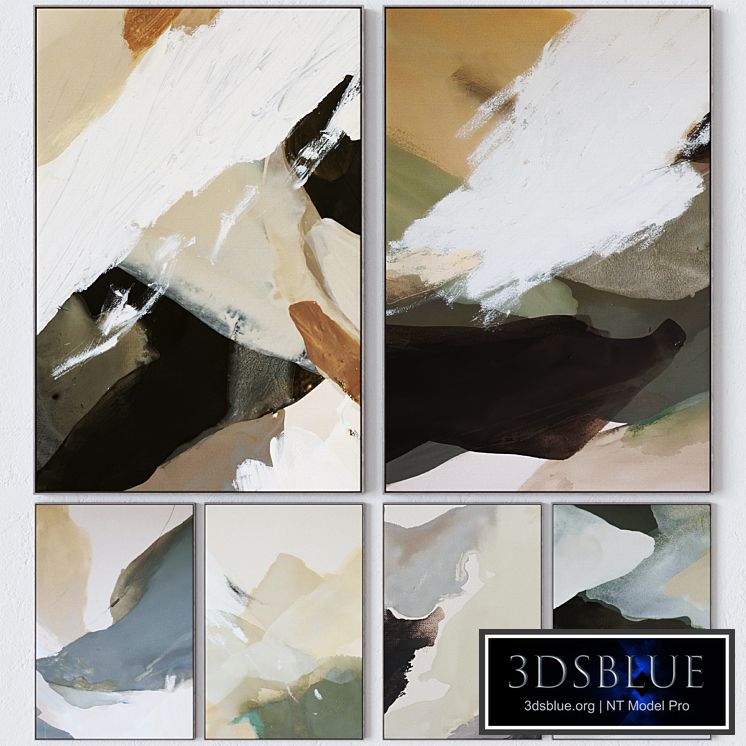 Set of six large wall paintings 2183