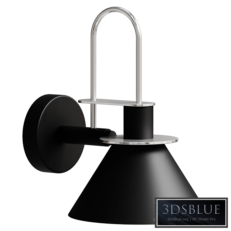 SconceModern 1-Light Cone Indoor Wall Sconce Metal Tapered Shade Wall Light in Black