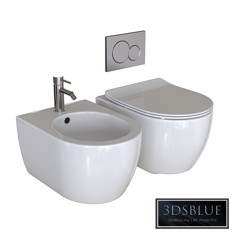 Toilet wall mounted Scarabeo Ceramiche Moon