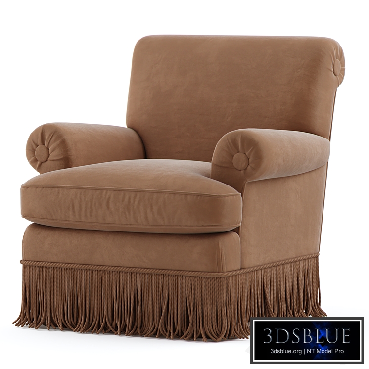 Classic Armchair with Rope Fringe