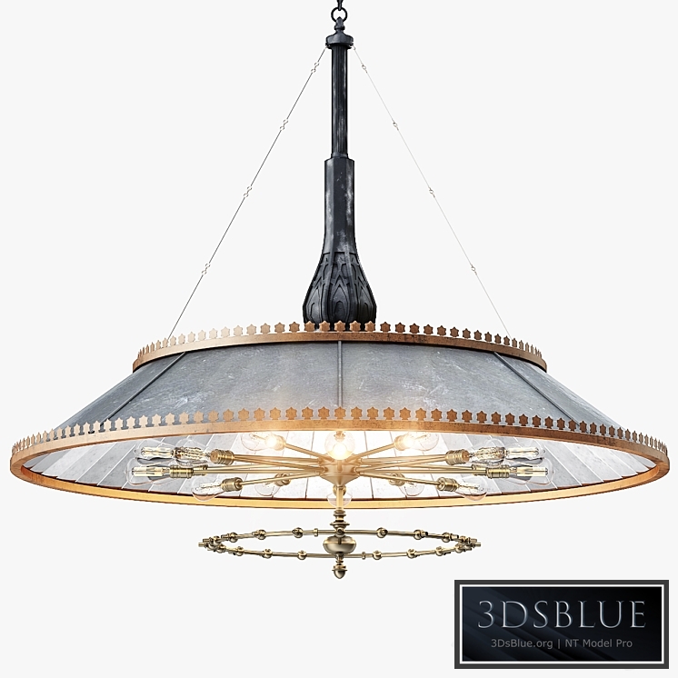 Grand 1800s Wheeler Mirrored Lamp