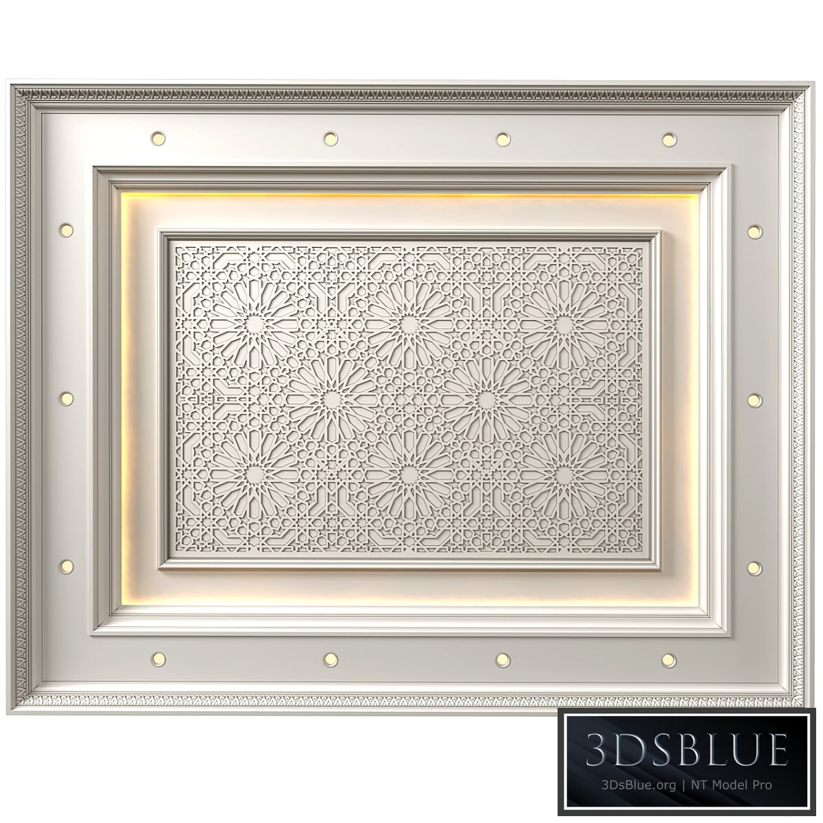 Ceiling in oriental style. Arabic decorative ceiling.Oriental Eastern Ceiling Classic