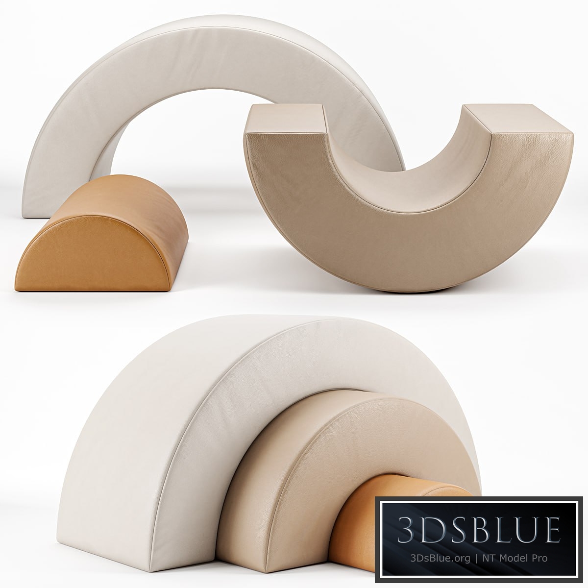 Children&#39;s play pouffes GATHRE _ ARC PLAYSET - MILLET