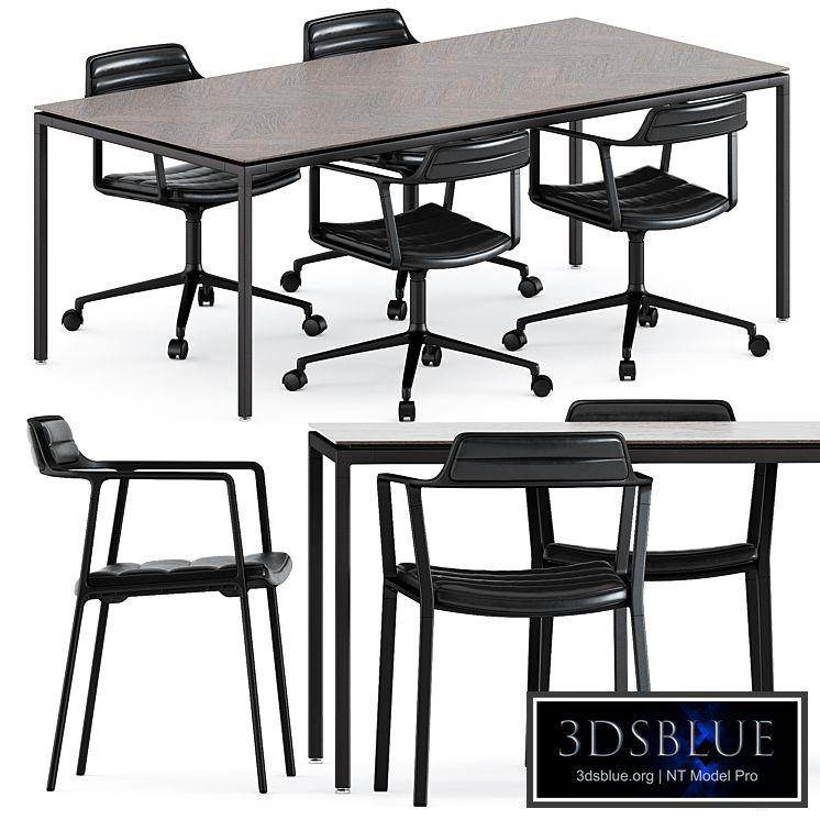 Vipp451 and Vipp452 Chairs and and Vipp table medium by Vipp