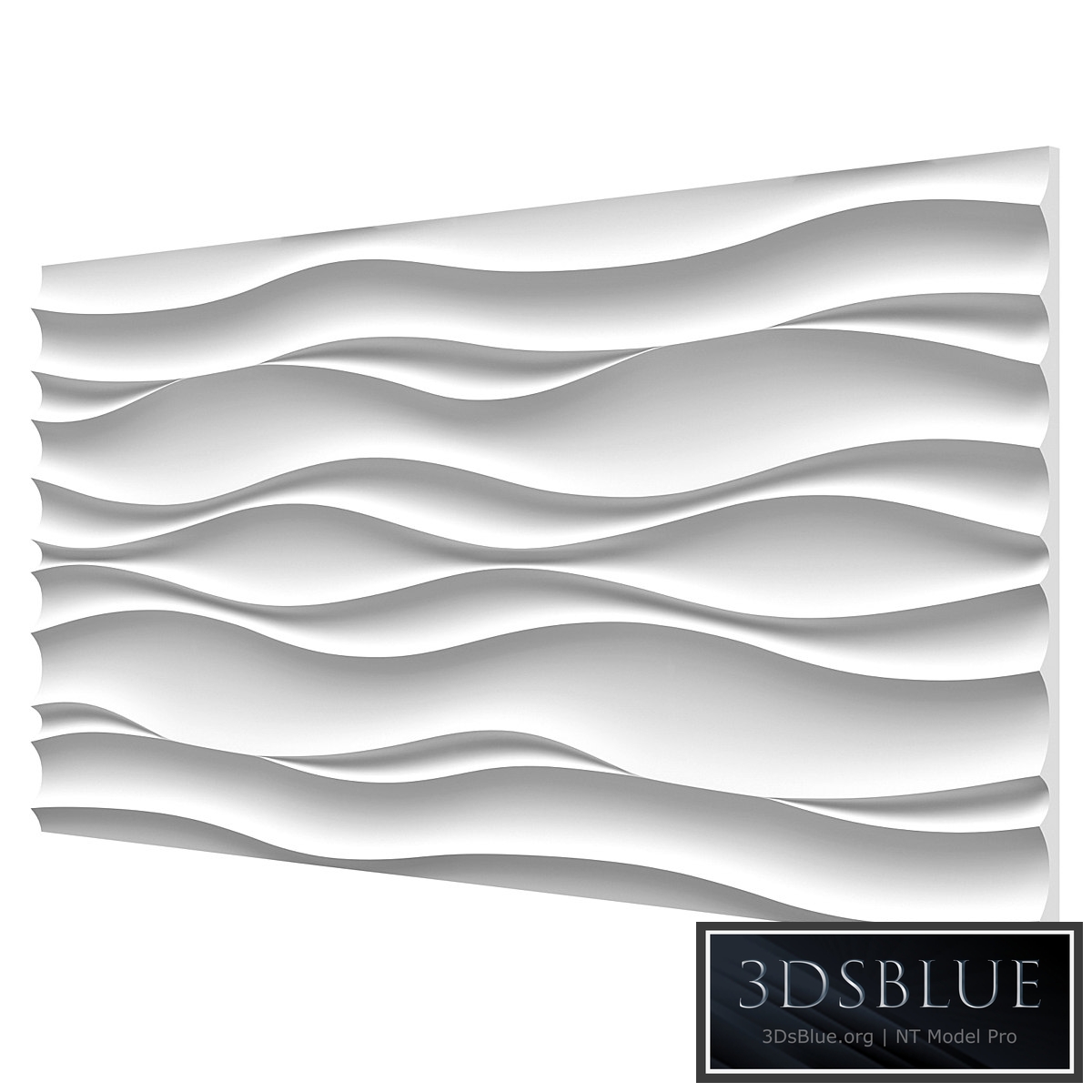 Plaster 3d panel "Wave Atlantic"