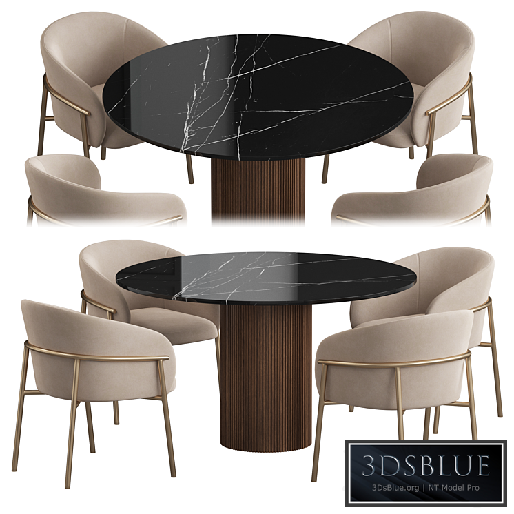 Ostinato table Rimo chair Dining set