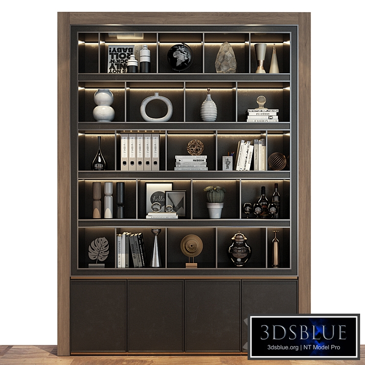 Modern luxury wooden bookshelf GHS-2372