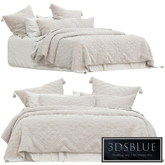 Adairs Oslo Tufted Natural Quilted Quilt Cover