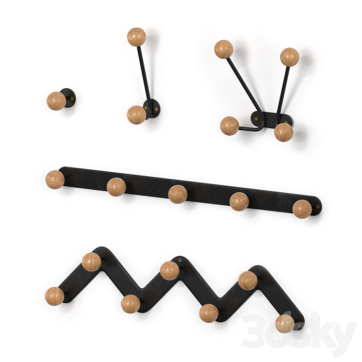 Set of 5 wall hooks LA REDOUTE INTERIEURS - Agama