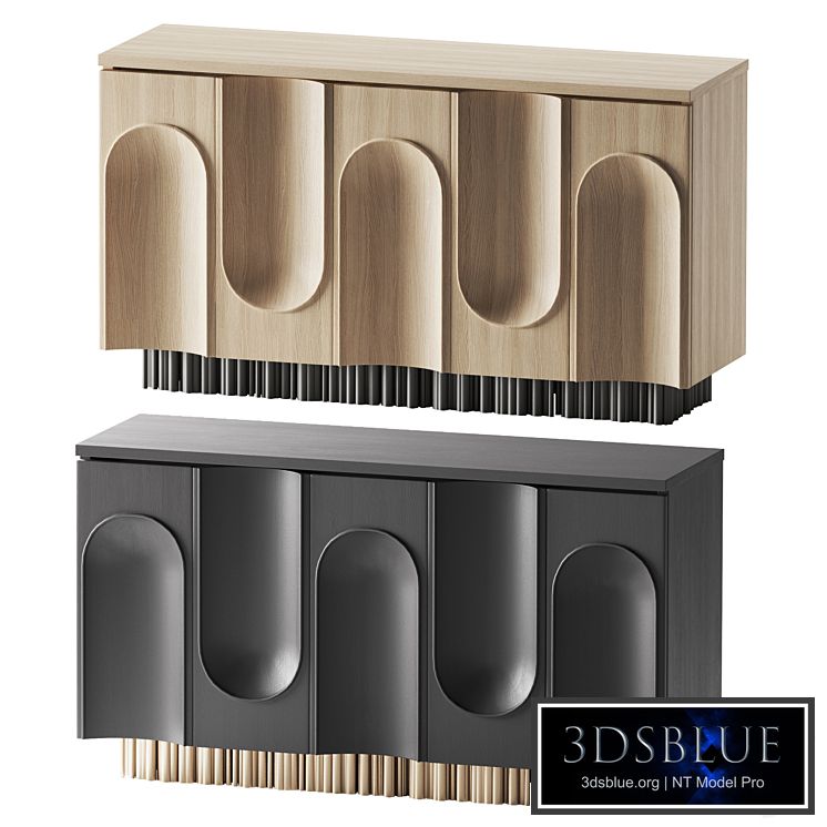 BLACK AND GOLD SIDEBOARD